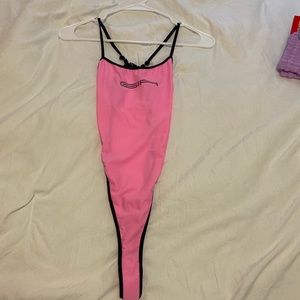 I am gia pink bodysuit!